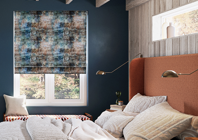 Nebula, Petrol - Motorised Roman Blind - Image 3